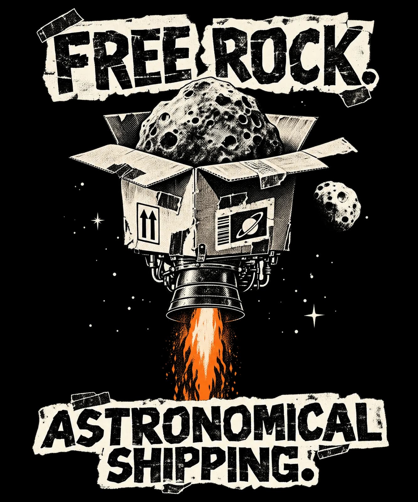 FREE ROCK.
ASTRONOMICAL SHIPPING.