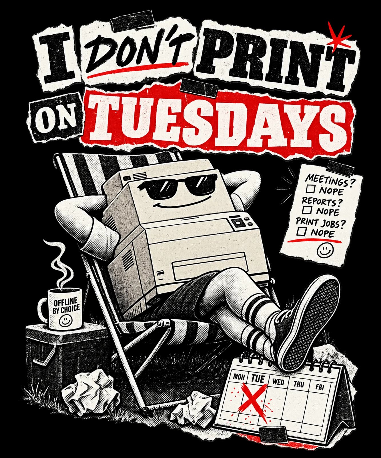 I DON'T PRINT ON TUESDAYS