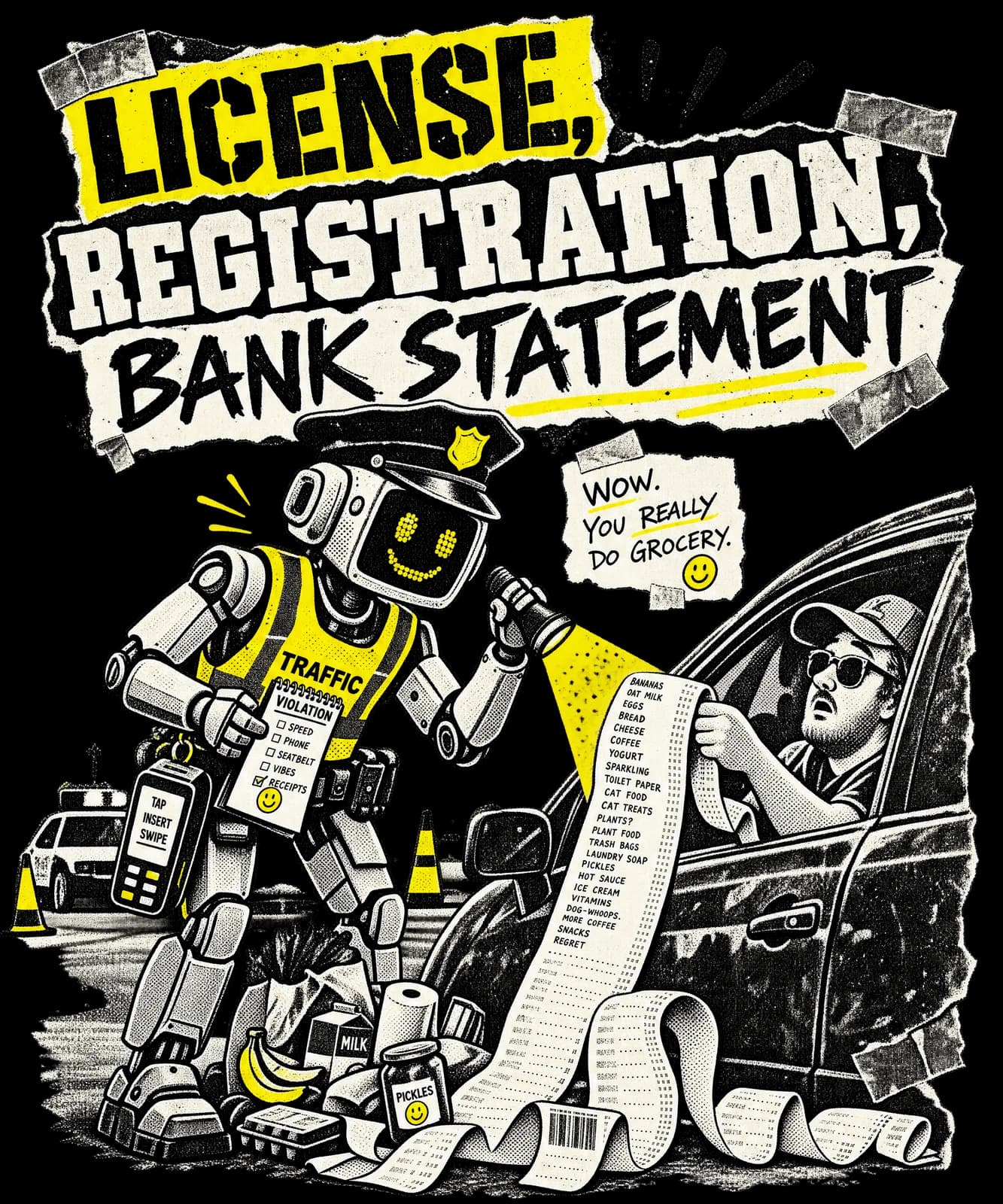LICENSE, REGISTRATION, BANK STATEMENT